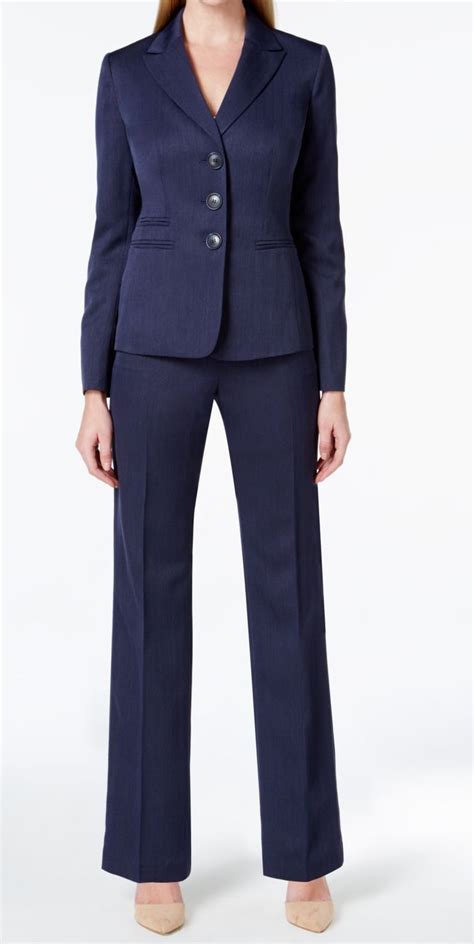 navy blue suit combinations for ladies